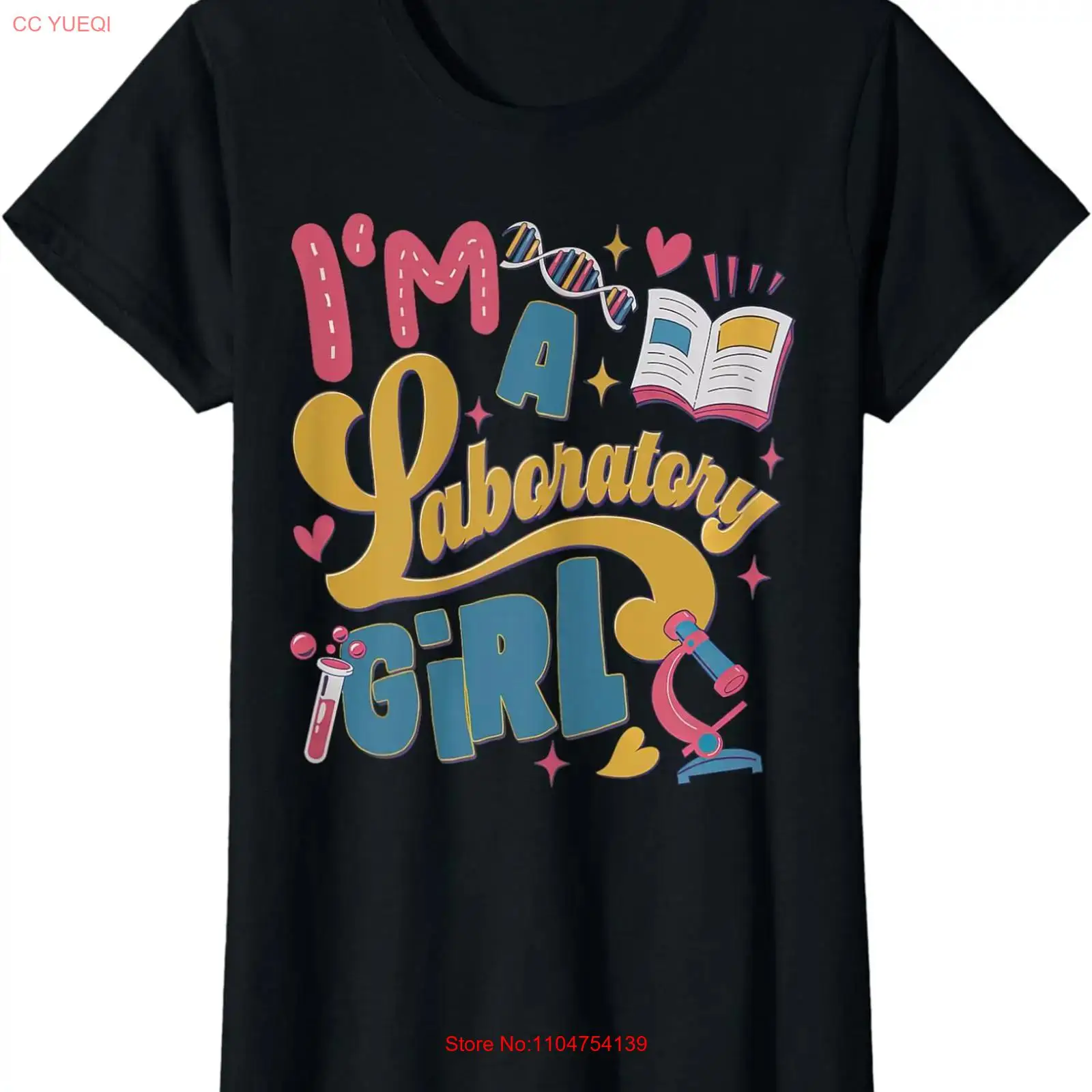 Medical Lab And Science - Camiseta Feminina Gola Redonda Vintage Lavada