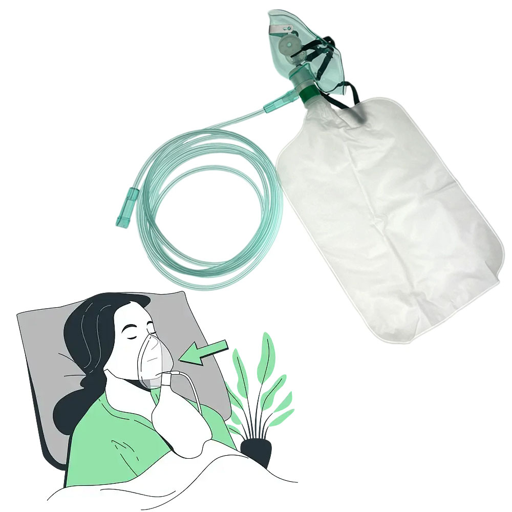 Máscara Facial Descartável par - Oxygen Mask Non-Rebreather avaliação e preço